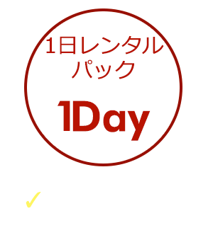 1日レンタルパック